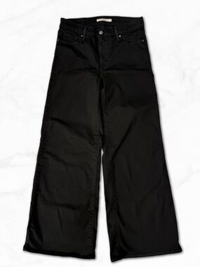 Levi's 318 Shaping Wide Leg Jeans - Black W29 L32